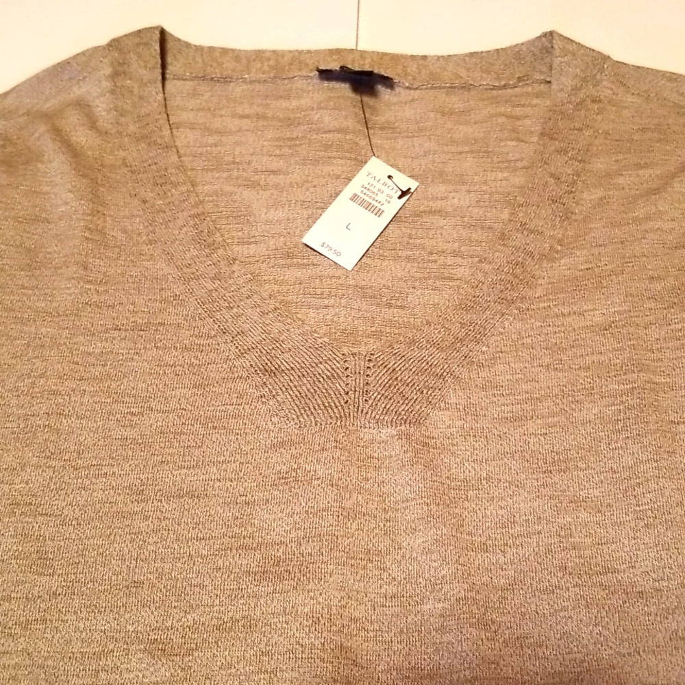 NWT: Talbots Marbled Sage Green Knit Top